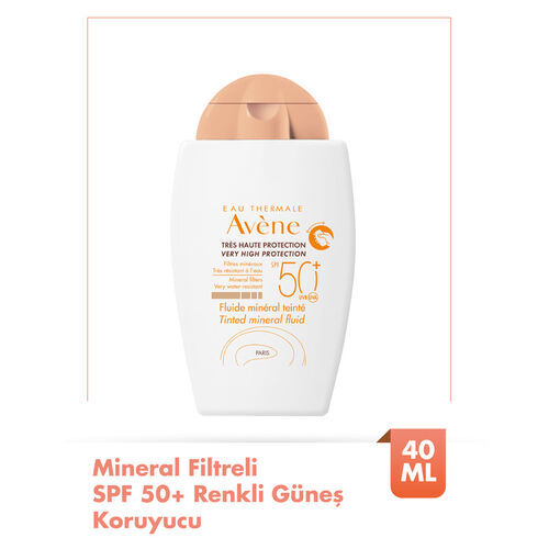 Avene Mineral Fluid SPF 50+ Hassas Ciltler için Ultra Hafif Renkli Güneş Kremi 40 ml